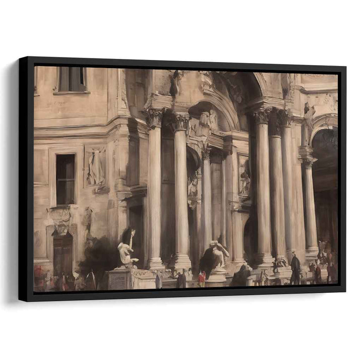 Neoclassical Opus: Classical Architectural Masterpiece Canvas Art Print