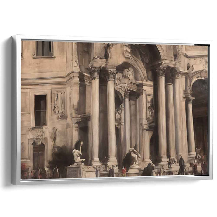 Neoclassical Opus: Classical Architectural Masterpiece Canvas Art Print