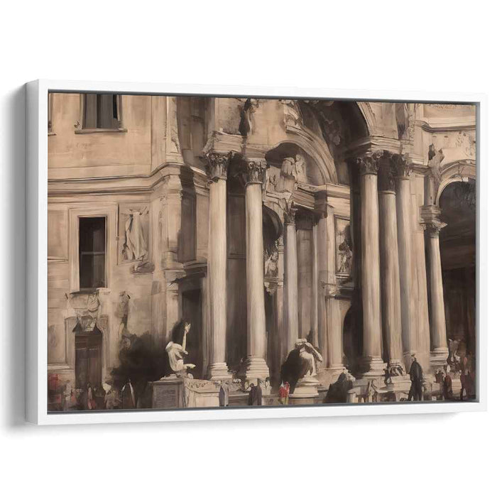 Neoclassical Opus: Classical Architectural Masterpiece Canvas Art Print