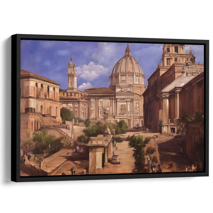 Echoes of Elegant Pillars: Renaissance Architectural Grandeur Canvas Art Print
