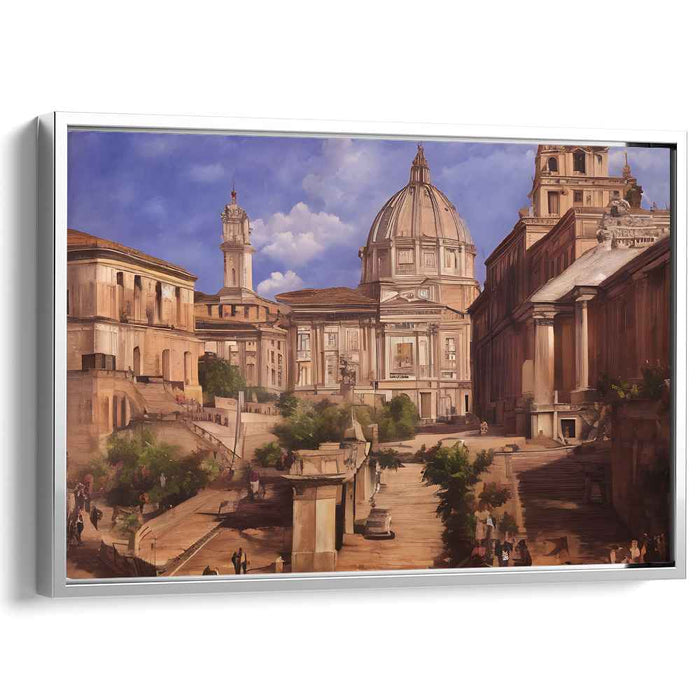 Echoes of Elegant Pillars: Renaissance Architectural Grandeur Canvas Art Print