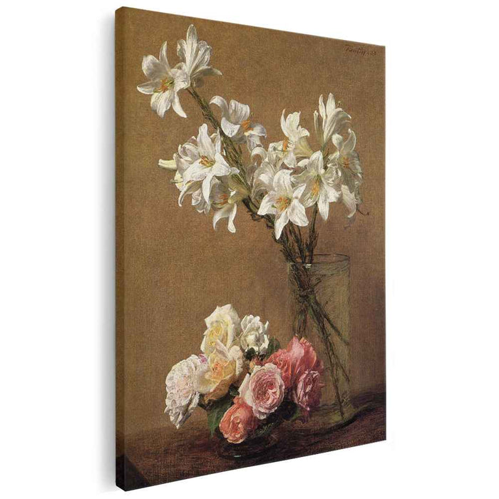 Roses and Lilies (1888) by Henri Fantin-Latour