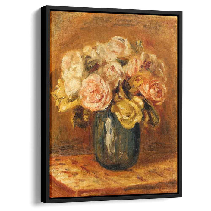 Roses in a Blue Vase (1906) by Pierre-Auguste Renoir