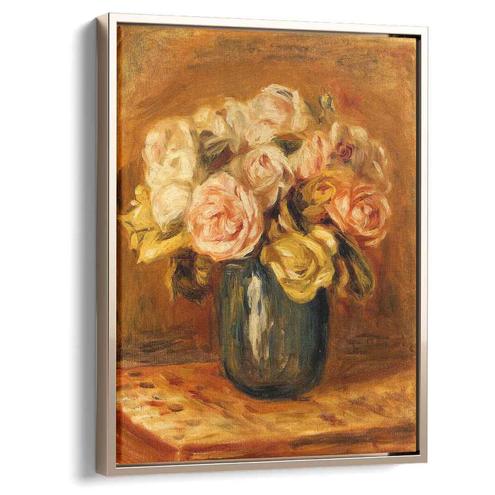Roses in a Blue Vase (1906) by Pierre-Auguste Renoir