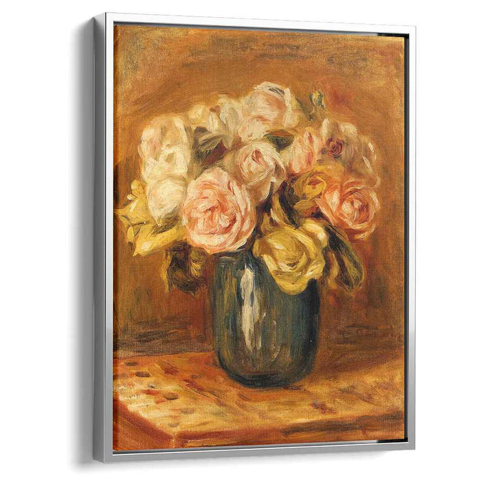 Roses in a Blue Vase (1906) by Pierre-Auguste Renoir
