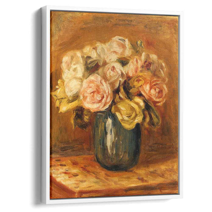 Roses in a Blue Vase (1906) by Pierre-Auguste Renoir