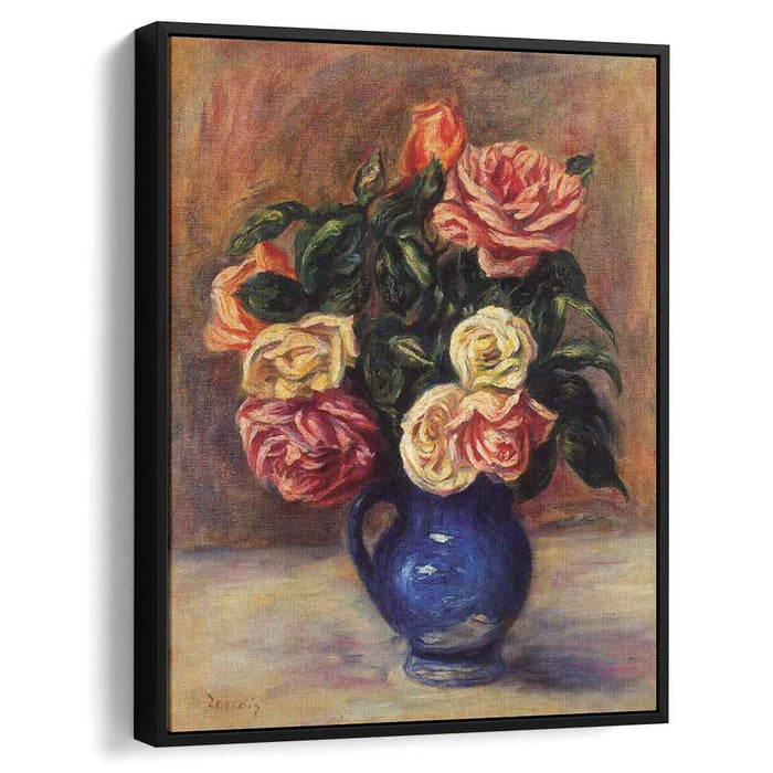 Roses in a Blue Vase (1900) by Pierre-Auguste Renoir