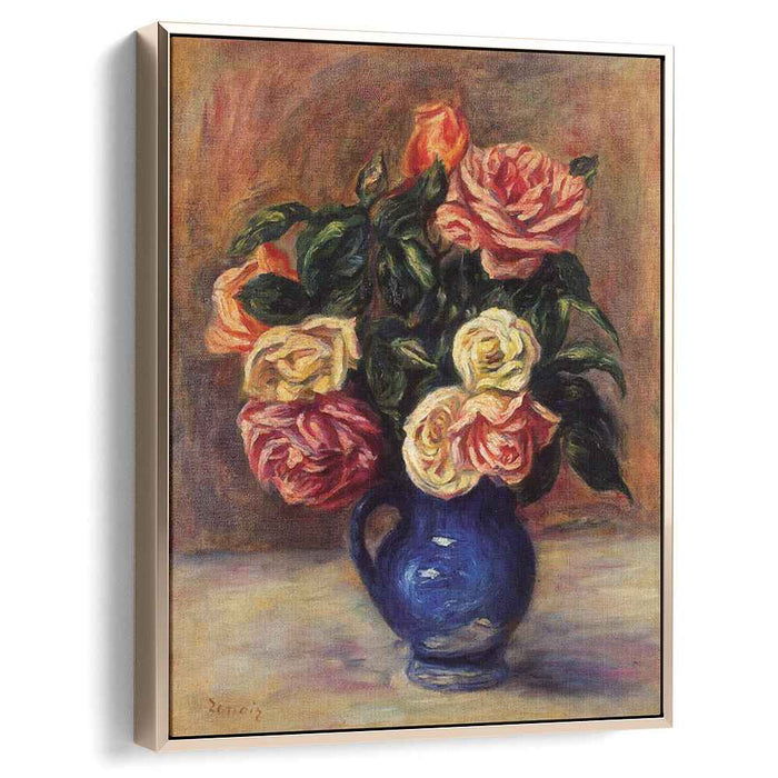 Roses in a Blue Vase (1900) by Pierre-Auguste Renoir