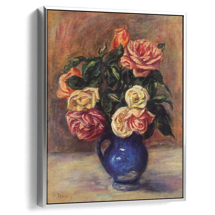 Roses in a Blue Vase (1900) by Pierre-Auguste Renoir