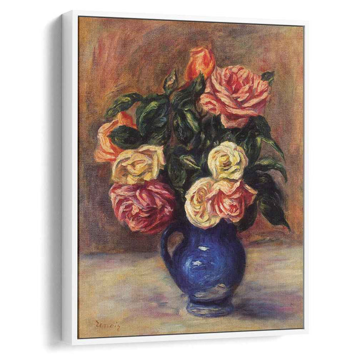Roses in a Blue Vase (1900) by Pierre-Auguste Renoir