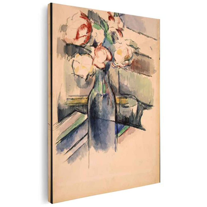 Roses in a Bottle (1904) by Paul Cezanne