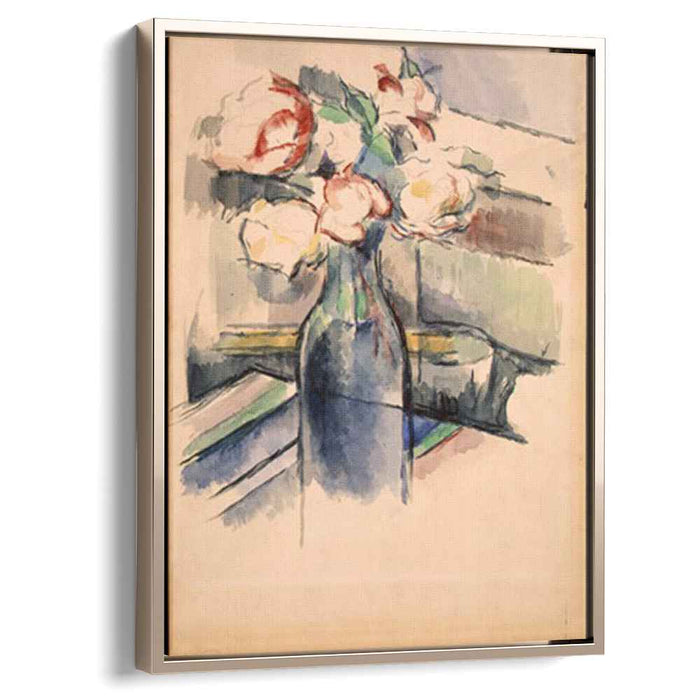 Roses in a Bottle (1904) by Paul Cezanne