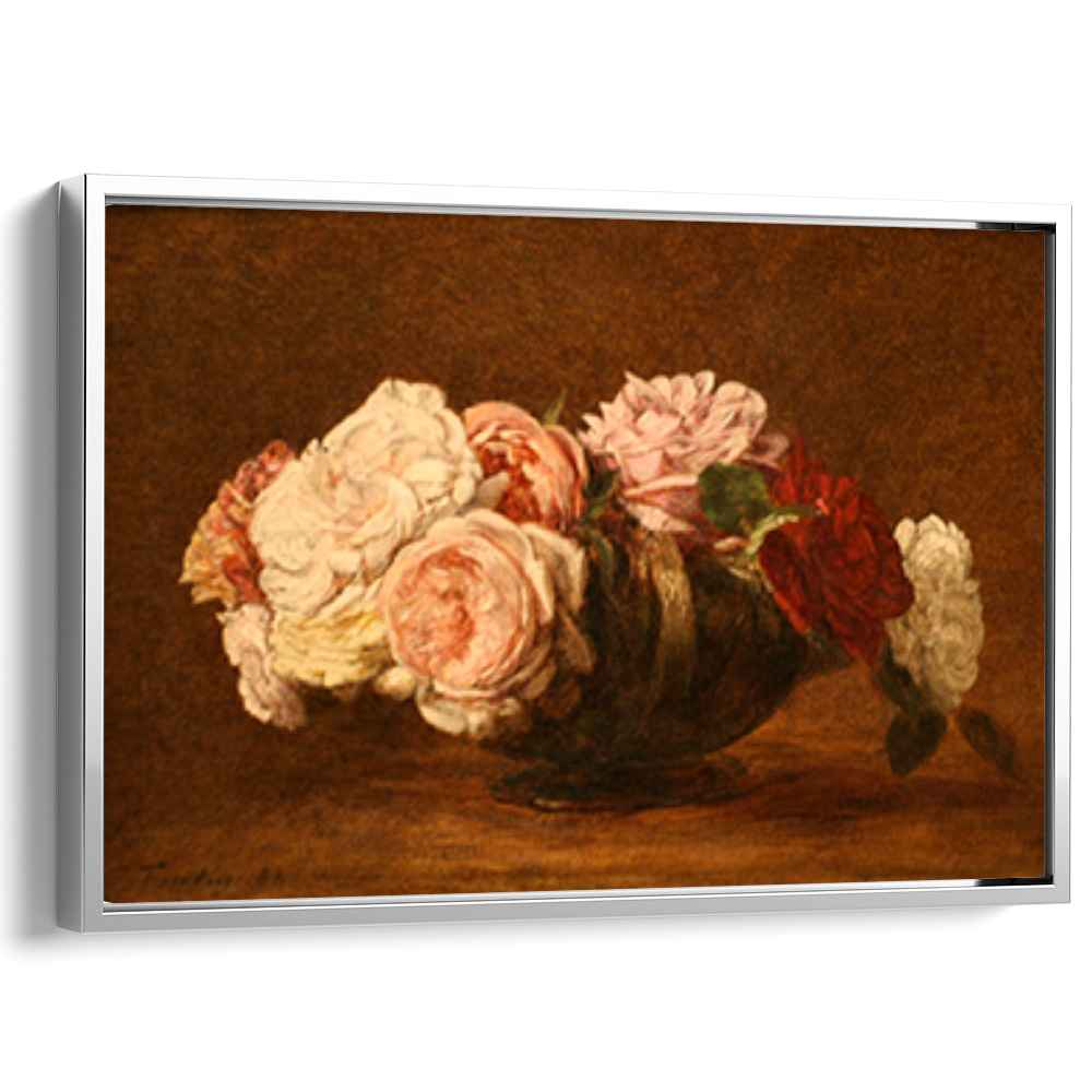 Roses in a Bowl by Henri Fantin-Latour - Canvas Artwork — Kanvah