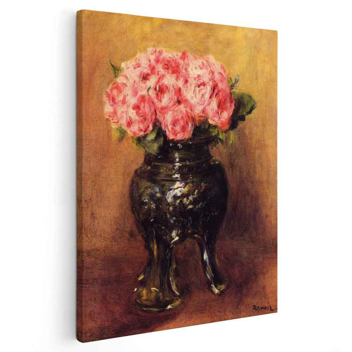 Roses in a China Vase (1876) by Pierre-Auguste Renoir