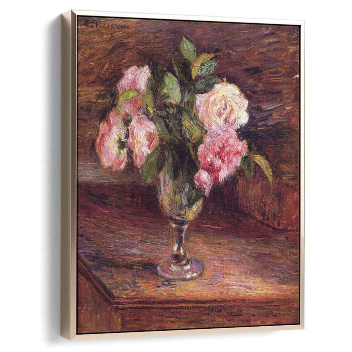 Roses in a Glass (1877) by Camille Pissarro