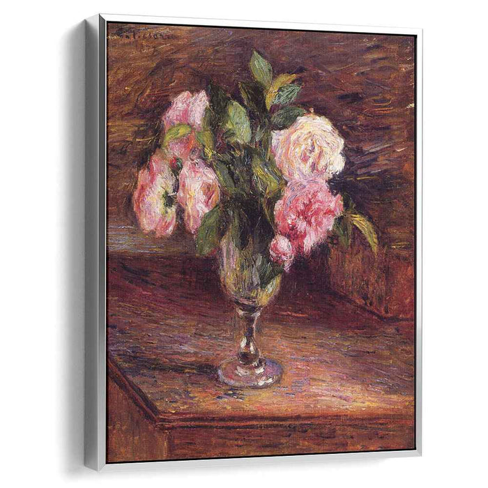 Roses in a Glass (1877) by Camille Pissarro