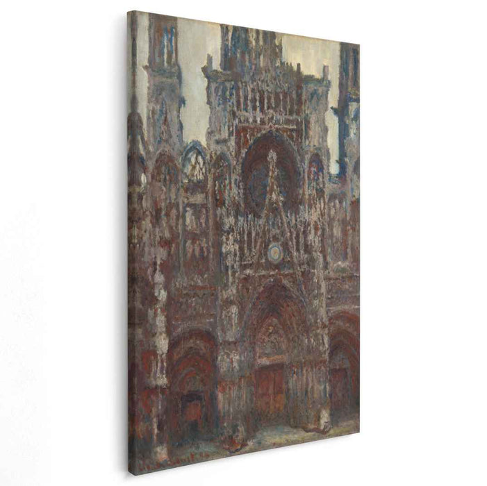 Rouen Cathedral, evening, harmony in brown by Claude Monet