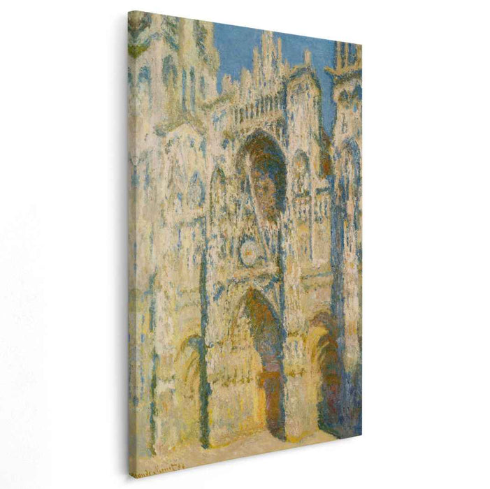 Rouen Cathedral, the Portal and the Tower d`Allban on the Sun by Claude Monet