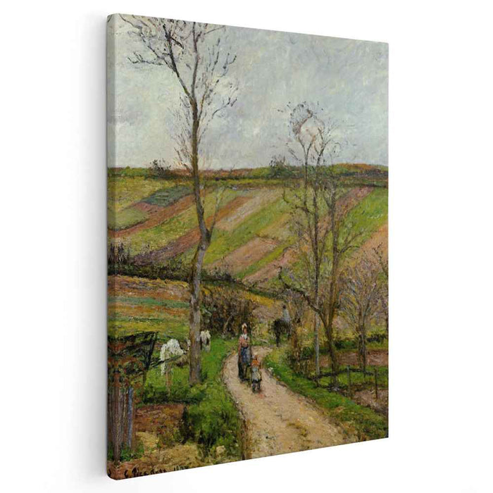 Route du Fond in Hermitage, Pontoise by Camille Pissarro