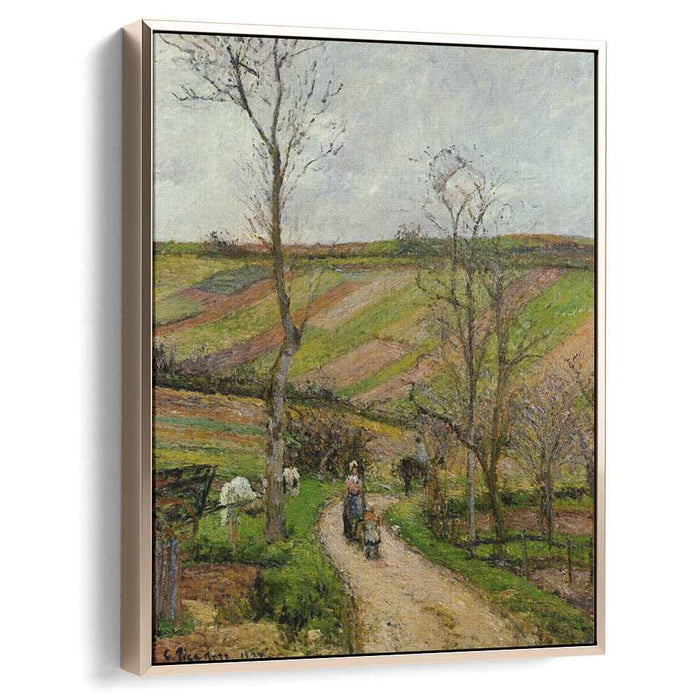 Route du Fond in Hermitage, Pontoise by Camille Pissarro
