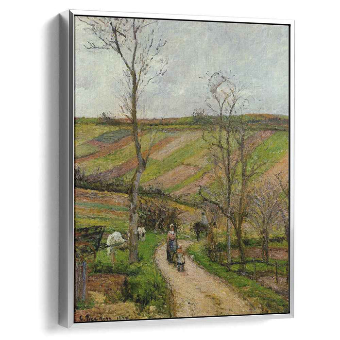 Route du Fond in Hermitage, Pontoise by Camille Pissarro