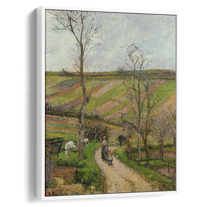 Route du Fond in Hermitage, Pontoise by Camille Pissarro