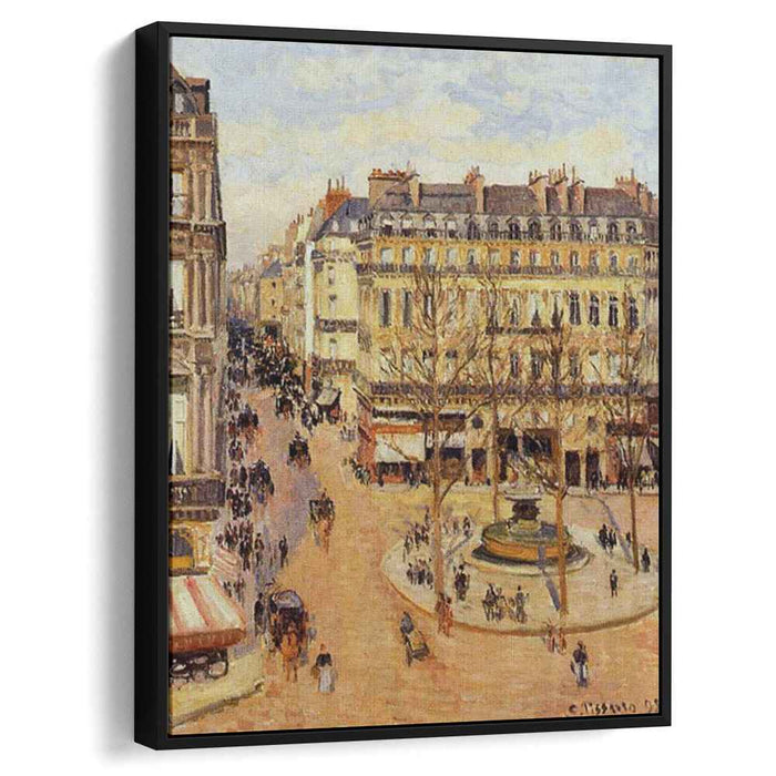 Rue Saint Honore Morning Sun Effect, Place du Theatre Francais by Camille Pissarro