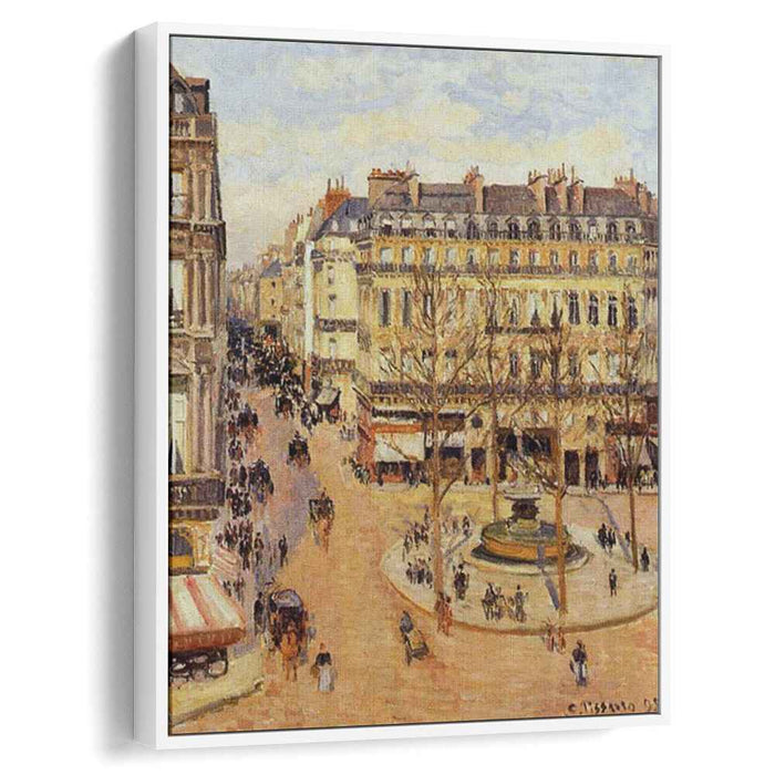 Rue Saint Honore Morning Sun Effect, Place du Theatre Francais by Camille Pissarro