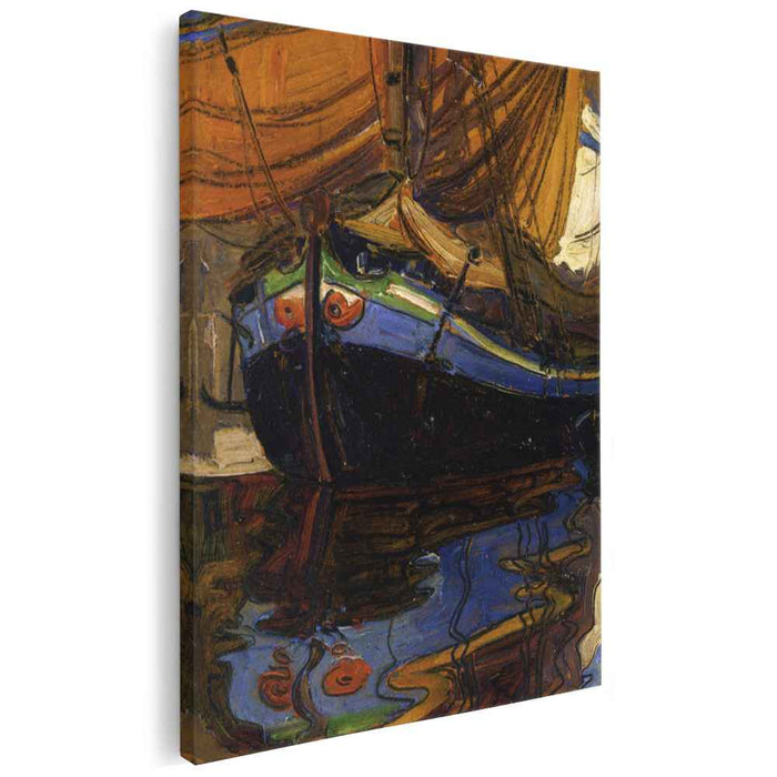 Sailing Boat with Reflection in the Water (1908) by Egon Schiele