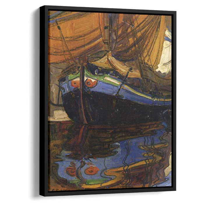 Sailing Boat with Reflection in the Water (1908) by Egon Schiele