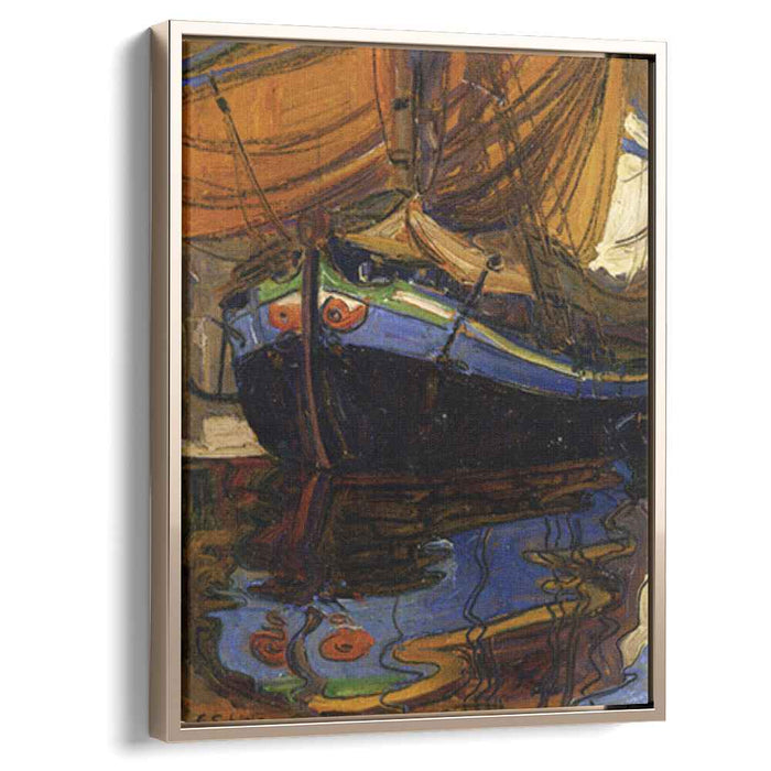 Sailing Boat with Reflection in the Water (1908) by Egon Schiele