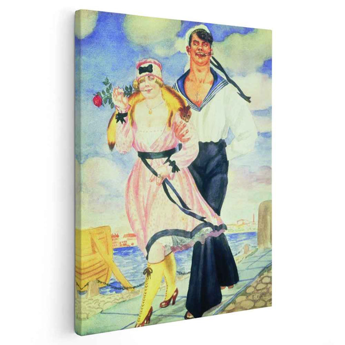 Sailor and His Girl (1920) by Boris Kustodiev