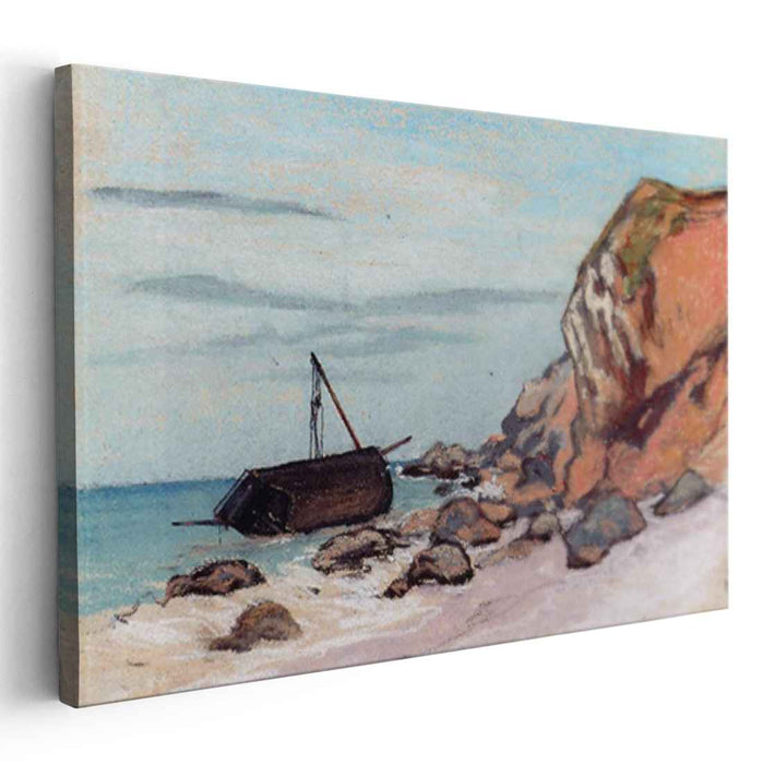 Saint-Adresse, Beached Sailboat by Claude Monet