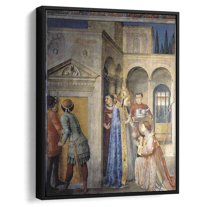 Saint Lawrence Receiving the Treasures of the Church from Pope Sixtus II (1449) by Fra Angelico