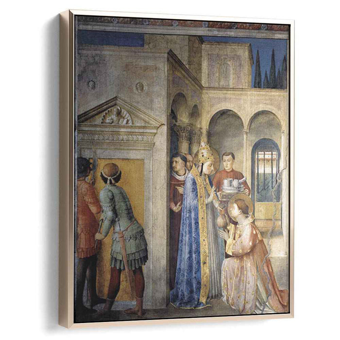 Saint Lawrence Receiving the Treasures of the Church from Pope Sixtus II (1449) by Fra Angelico