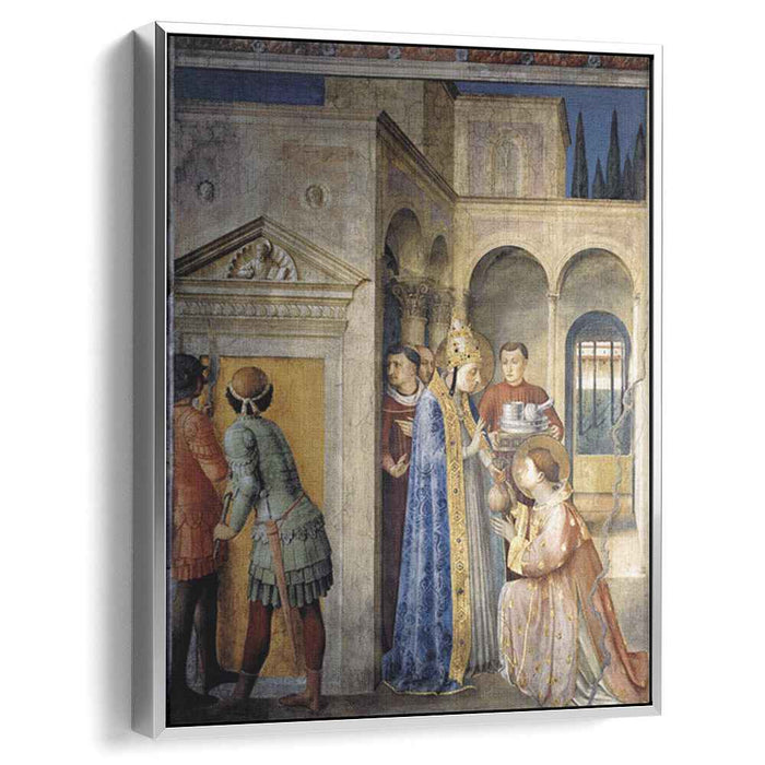 Saint Lawrence Receiving the Treasures of the Church from Pope Sixtus II (1449) by Fra Angelico