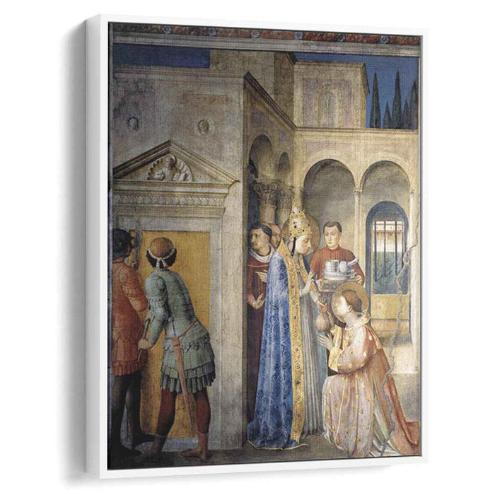 Saint Lawrence Receiving the Treasures of the Church from Pope Sixtus II (1449) by Fra Angelico