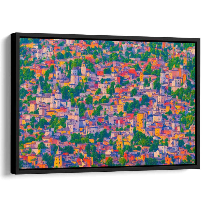 Cityscape Symphony Burst: A Vibrant Urban Tapestry Canvas Art