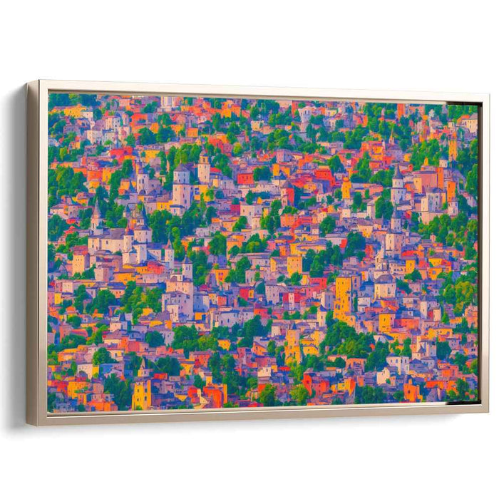 Cityscape Symphony Burst: A Vibrant Urban Tapestry Canvas Art
