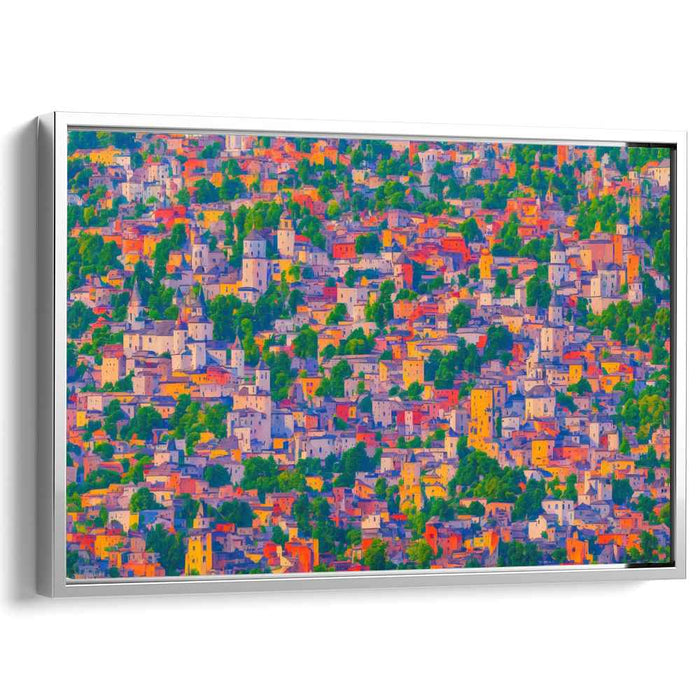 Cityscape Symphony Burst: A Vibrant Urban Tapestry Canvas Art