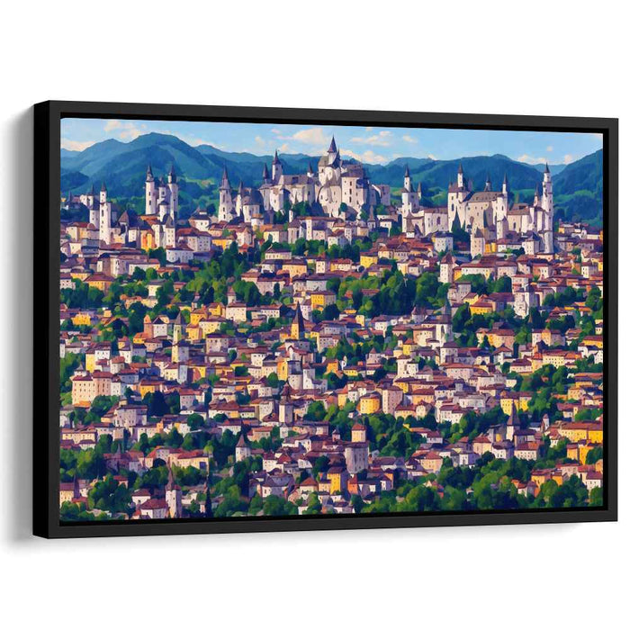 Majestic Medieval Cityscape: A Panorama of History and Architecture