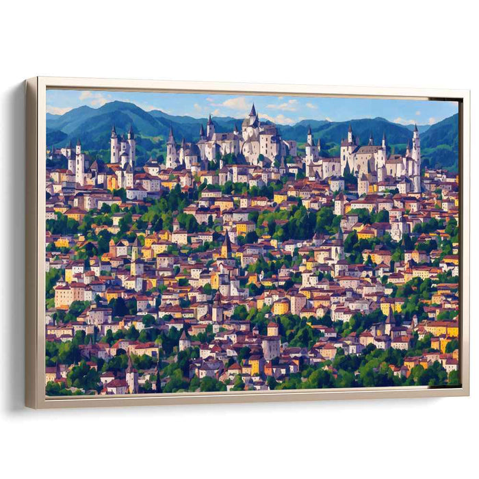 Majestic Medieval Cityscape: A Panorama of History and Architecture