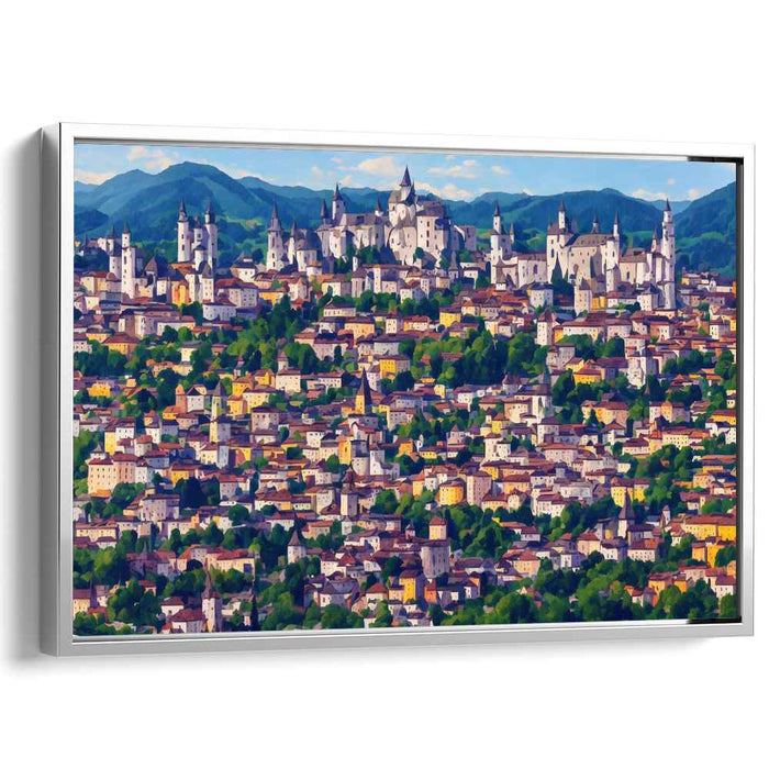 Majestic Medieval Cityscape: A Panorama of History and Architecture