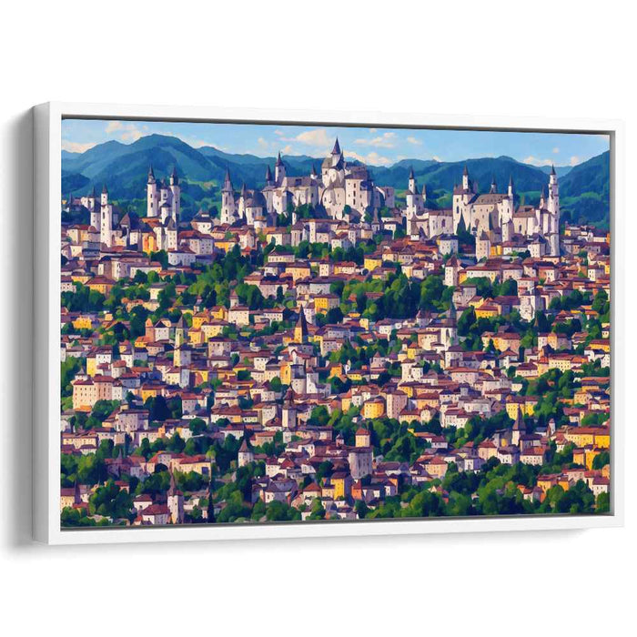 Majestic Medieval Cityscape: A Panorama of History and Architecture