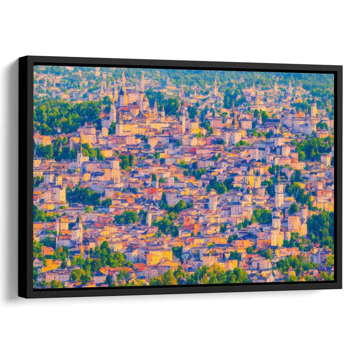 Urban Impression Sketch: Impressionist Cityscape Canvas Art Print