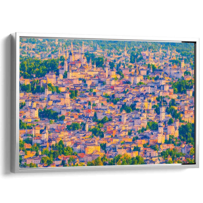 Urban Impression Sketch: Impressionist Cityscape Canvas Art Print