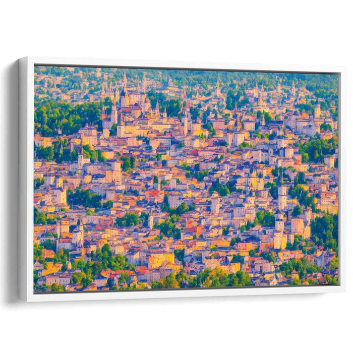 Urban Impression Sketch: Impressionist Cityscape Canvas Art Print