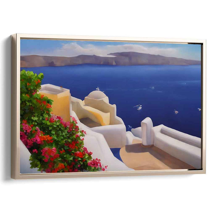 Tuscan Sunlight Glow: A Mediterranean Paradise Canvas Art