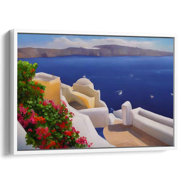 Tuscan Sunlight Glow: A Mediterranean Paradise Canvas Art