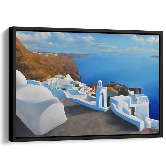 Endless Blue Odyssey: Aegean Bliss Canvas Art Print